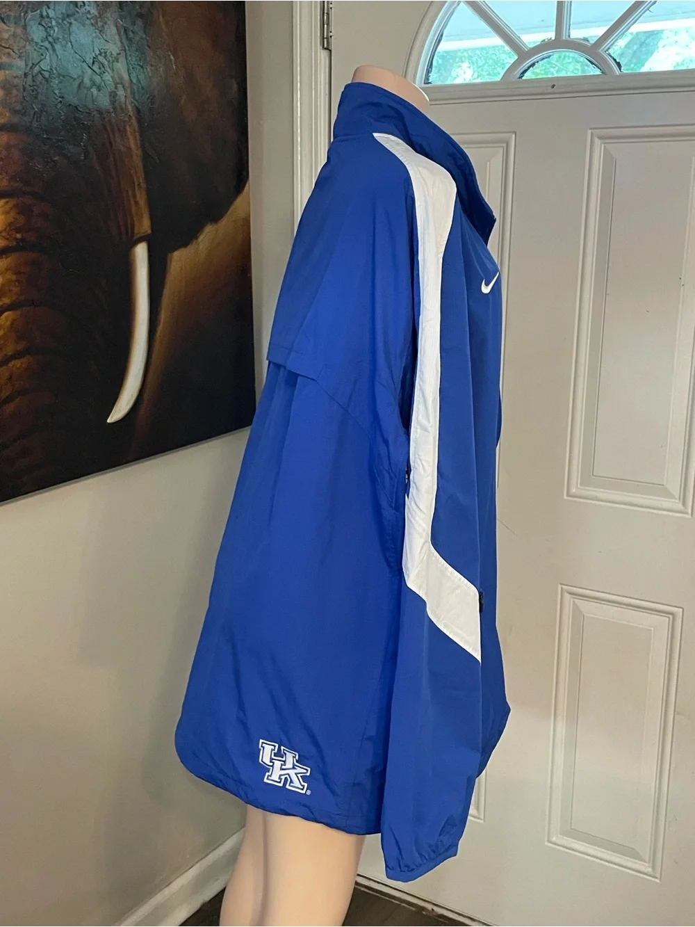 Nike Blue & White Men's Kentucky wildcats warm up Windbreaker Jacket size XL
